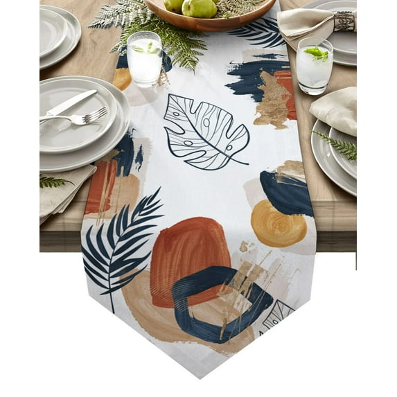 Bohemia Flower Plant Table Runners Printed Coffee Tablecloth Wedding Decoration Modern Home Party Table Runners