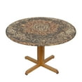 Bohemia Flower Round Fitted Tablecloths Table Covers Wipeable