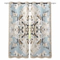 thumbnail image 1 of Bohemia Flowers Blackout Curtains for Bedroom Living Room Darkening Curtains 54 Inch Long Boho Ethnic Rustic Abstract Pattern Short Curtain for Small Window Treatment Grommet Drapes 52"x54"x2, 1 of 9