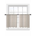 thumbnail image 1 of Bohemia Geometric Sheer Curtains 2 Panels Set Beige Brown Stripes Diamond Ethnic Style Sheer Window Curtains Light Filtering Rod Pocket Voile Drapes for Bedroom Living Room 52"x45", 1 of 8