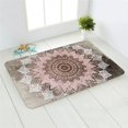 thumbnail image 1 of Bohemia Home Kitchen Carpet Mats Boho Flowers Entrance Door Mat Decor Non-slip Flannel Anti-Slip Kitchen Rug Hallway Carpet, 1 of 6