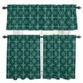 thumbnail image 1 of Bohemia Kitchen Curtains Valances and Tiers Set of 3 Abstract Gingham White Circle Traditional Ethnic Texture Tier Curtains and Valance with Rod Pocket for Small Windows, 27.5"x24", 1 of 9
