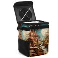 thumbnail image 1 of Bohemia Leak-Proof Foldable Car Garbage Can with Lid and Hanging Storage Bag - Car Trash Bin, Car Trash Can, 1 of 1