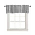thumbnail image 1 of Bohemia Linen Curtain Valance for Bedroom/Bathroom/Kitchen/Office/Living/Dining Room Windows,Abstract Contemporary Gray Boho Tribal Stripes Pocket Topper Drapes Decorative Cafe Drapery Panel 60x18, 1 of 6