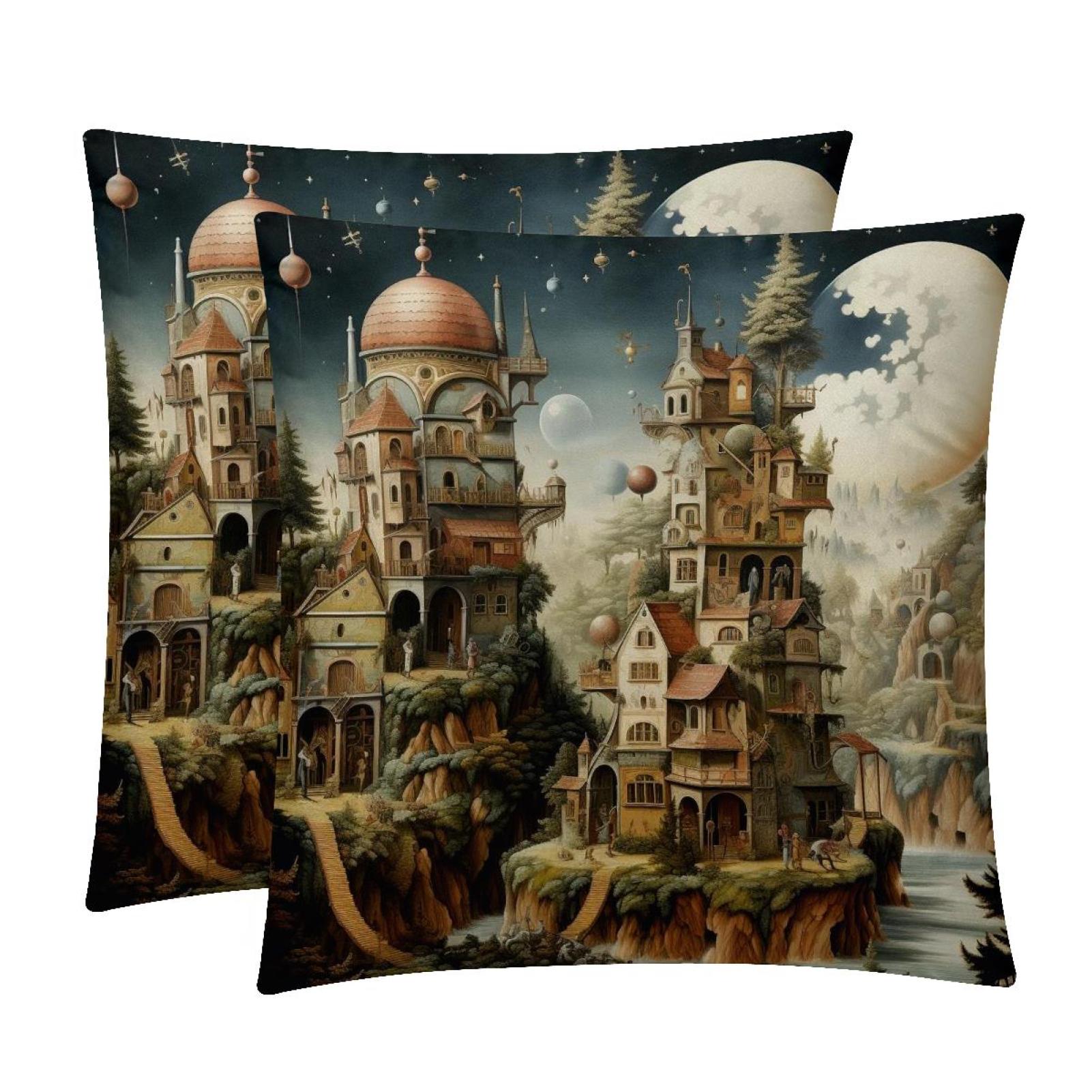 Bohemia Luxurious Velvet Throw Pillow Covers Set of 2, Unique