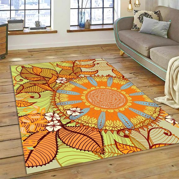 Bohemia Meditation Mandala Nature Yoga Flower Carpet Rug for Home Living Room Bedroom Sofa Doormat r Area Rug Non-slip Mat