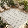 thumbnail image 1 of Bohemia Outdoor Rug for Patio/Deck/Porch, Non-Slip Large Area Rug 3 x 5 Ft, Green Flowers Abstract Boho Beige Indoor Outdoor Rugs Washable Area Rugs, Reversible Camping Rug Carpet Runner, 1 of 8