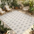 thumbnail image 1 of Bohemia Outdoor Rug for Patio/Deck/Porch, Non-Slip Large Area Rug 6 x 9 Ft, Modern Boho Floral Plants Minimalist Abstract Beige Indoor Outdoor Rugs Washable Area Rugs, Camping Rug Carpet Runner, 1 of 8