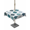 thumbnail image 1 of Bohemia Outdoor Tablecloth - 60x60 Inch Square Dining Table Cover, Vintage Moroccan Geometric Pattern Blue Green Gray Waterproof Outdoor Table Cloth with Umbrella Hole & Zipper for Picnic/Patio/Party, 1 of 7