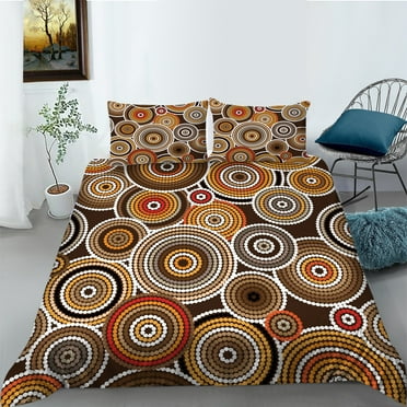 Bohemia Painting Vintage Home Textiles Duvet Cover Set Polyester Fashionable Bed Cover Set,Queen (90"x90")