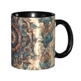 thumbnail image 1 of Bohemia Pattern Coffee Mug Fun Custom Ceramic Mugs 11oz Black, 1 of 5