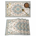thumbnail image 1 of Bohemia Pattern Placemats Set of 4, Blue Retro Boho Ethnic Farmhouse Flower Non-Slip Place Mats Washable Table Mats for Kitchen Dining Table Decorations Indoor/Outdoor, 1 of 9