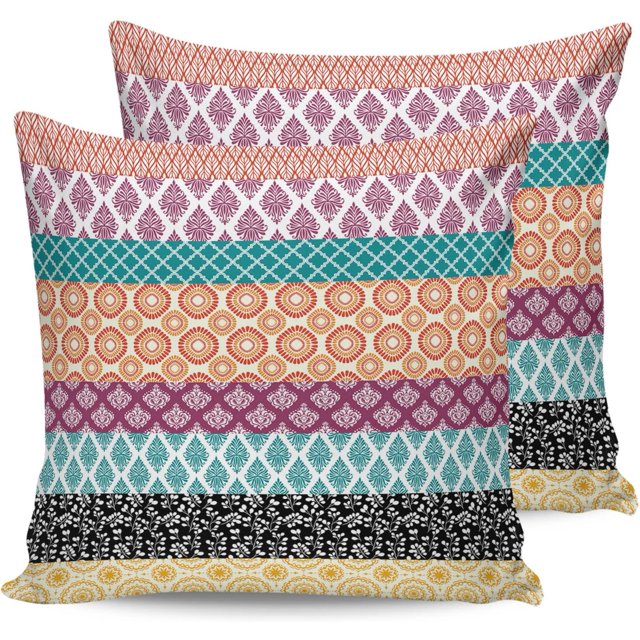 Bohemia Pillow Covers 16x16 Inch Decorative Throw Pillow Covers Soft