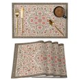thumbnail image 1 of Bohemia Placemats Set of 4 Retro Farmhouse Ethnic Flowers Pattern Boho Place Mats Indoor Wipeable Table Mats Washable Cloth Dining Table Placemats for Kitchen Holiday Party Home Decor 13x19 Inch, 1 of 9