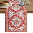 thumbnail image 1 of Bohemia Red Turkish Pattern Table Runner, Retro Ethnic Style Cotton Linen Kitchen Table Decoration Washable Dining Tabletop Runners for Home Party Decor 13x36 Inches, 1 of 9