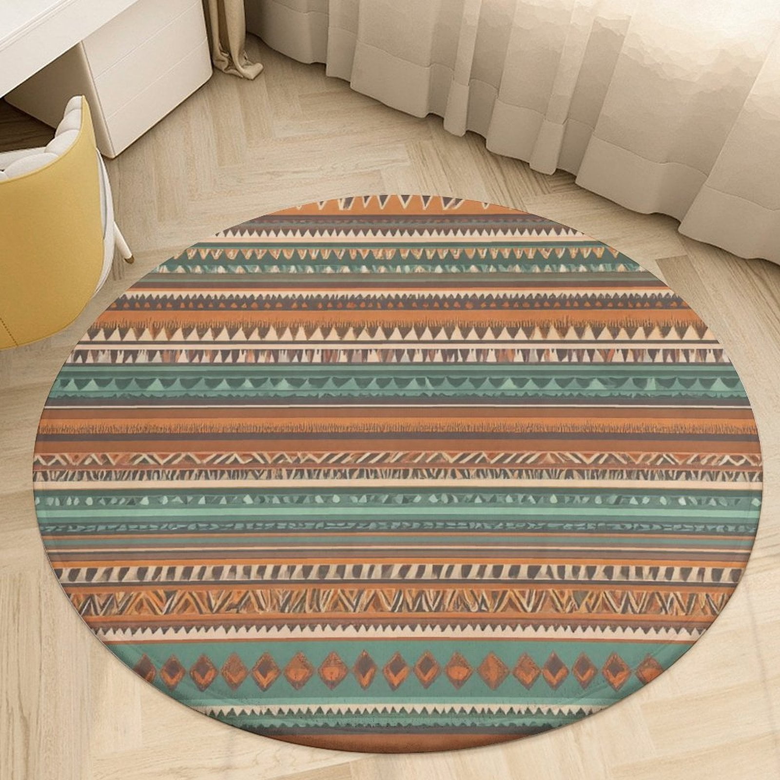 Bohemia Round Area Rugs for Bedroom Living Room 2FT Soft Comfy Indoor Bohemia Round Area Rugs for Bedroom Living Room 2FT Soft Comfy Indoor