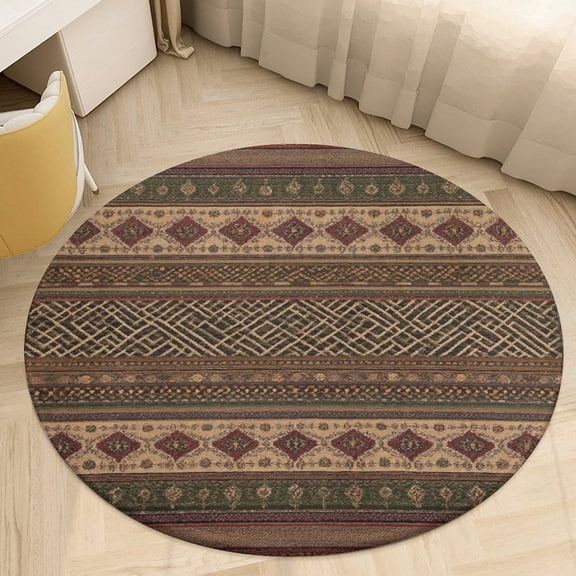 Bohemia Round Area Rugs for Bedroom Living Room, 3FT Soft Comfy Indoor Circle Carpets, Carpet Home Decor Floor Mat