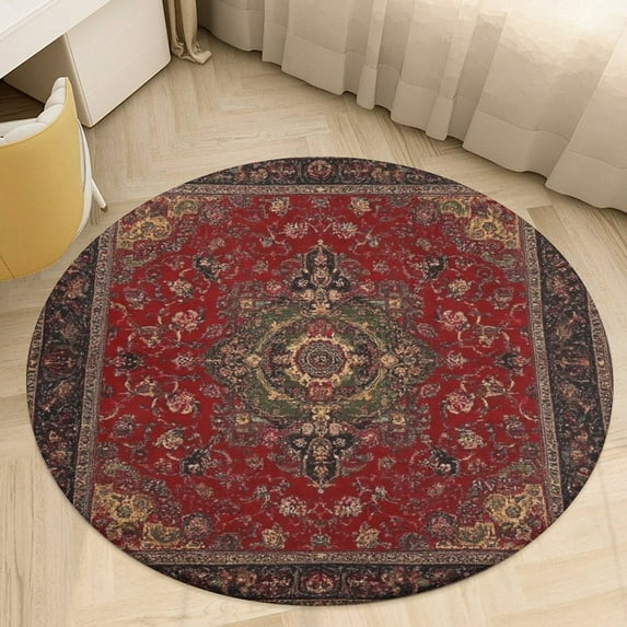 Bohemia Round Area Rugs for Bedroom Living Room, 3FT Soft Comfy Indoor Circle Carpets, Carpet Home Decor Floor Mat
