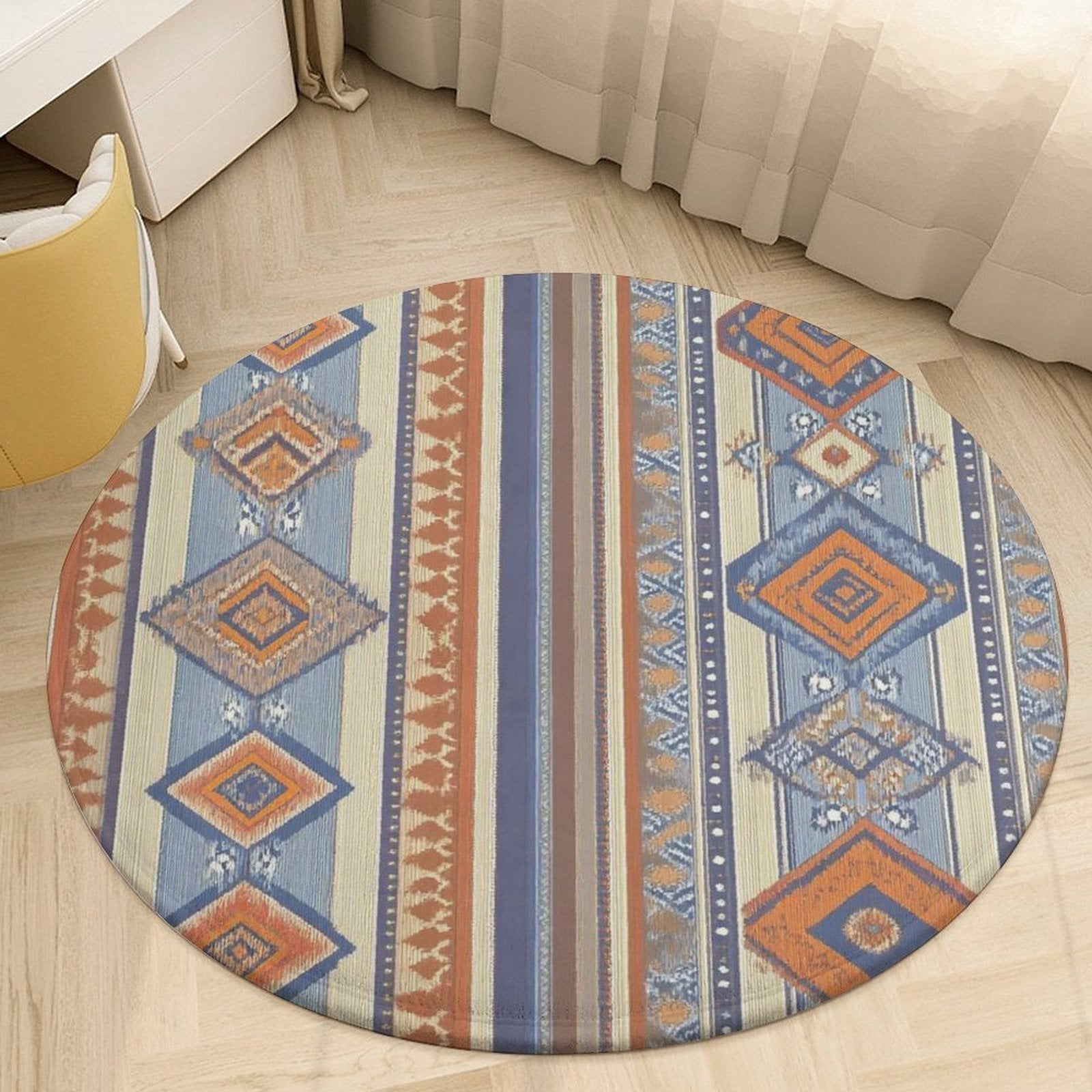 Bohemia Round Area Rugs for Bedroom Living Room, 6FT Soft Comfy Indoor ...