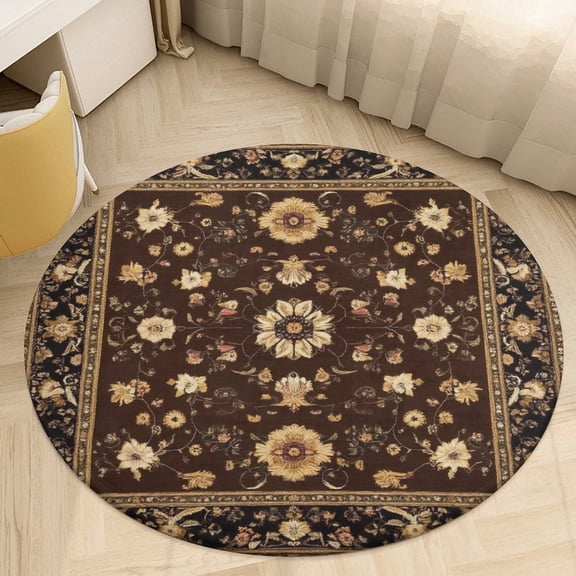 Bohemia Round Area Rugs for Bedroom Living Room, 6FT Soft Comfy Indoor Circle Carpets, Carpet Home Decor Floor Mat