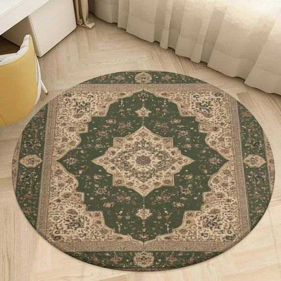 Bohemia Round Area Rugs for Bedroom Living Room, 6FT Soft Comfy Indoor Circle Carpets, Carpet Home Decor Floor Mat