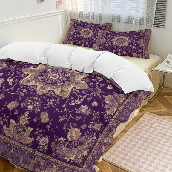 Bohemia Set Duvet Cover Themed Multicolor Polyester Bedding Set Duvet Cover for Twin Size