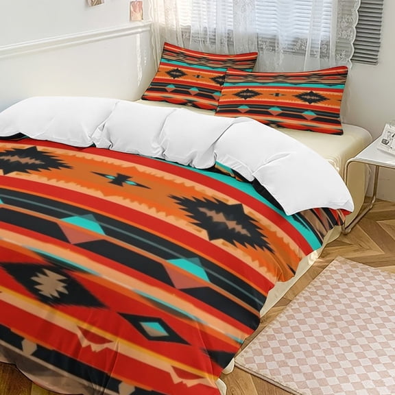 Bohemia Set Duvet Cover Themed Multicolor Polyester Bedding Set Duvet Cover for Twin Size