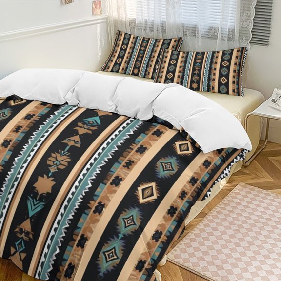 Bohemia Set Duvet Cover Themed Multicolor Polyester Bedding Set Duvet Cover for Twin Size