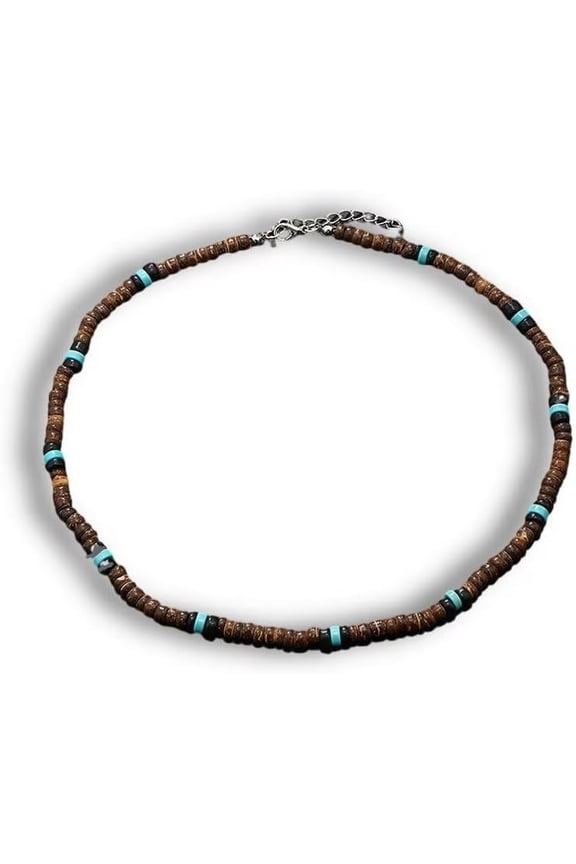 Bohemia Shell Necklace Men Summer Surfer Necklace Coconut Shell Turquoise Seashell Necklace