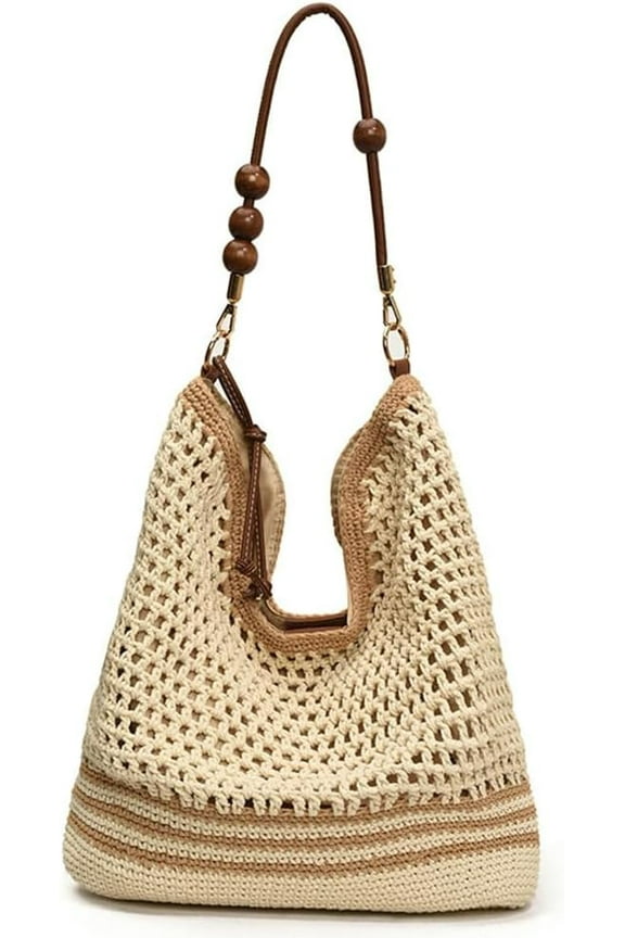 Bohemia Straw Beach Bag Women Macrame Crossbody Purse Shoulder Tote Bag Travel Beach Bag Summer Top-handle Hobo Bags 2025