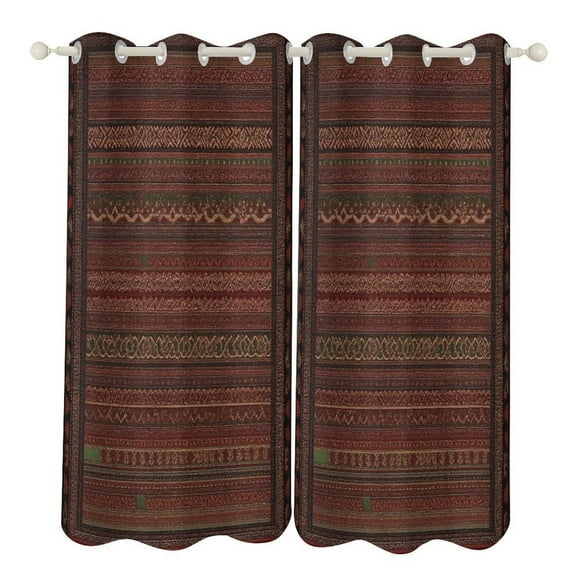 Bohemia Study Room Living Kitchen Bedroom For Blackout Curtain Printed 2 Panels