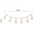 thumbnail image 1 of Bohemia Tassel Garland,Beige Decorative Woven Tassel String,Handmade Wooden Beads Tassel Garland Basket Wall Hanging Decor for Home Room Furniture Decoration(27.55*2.75in), 1 of 6