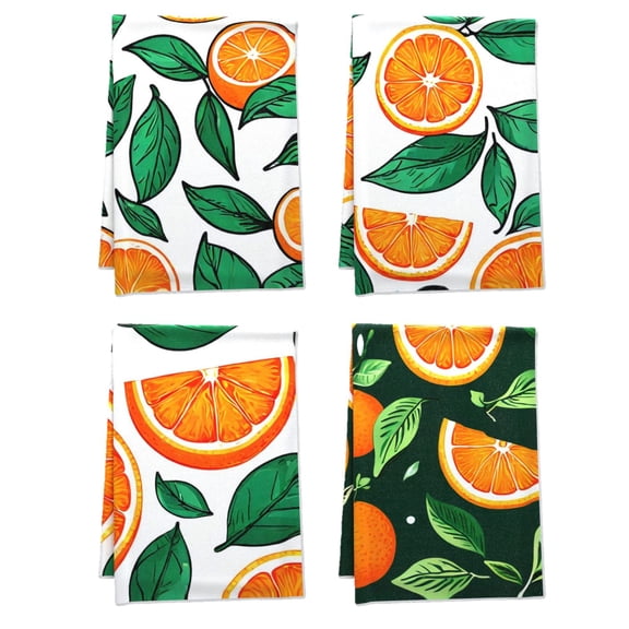 Bohemia Tea Towel Comfortable Elephant Fall Kitchen Decor 4pcs/Pack 16 X 24Inches, Versatile Animal Tribal African Bath Towel Deco for Kitchen Table Bathroom Window Home (Microfiber)