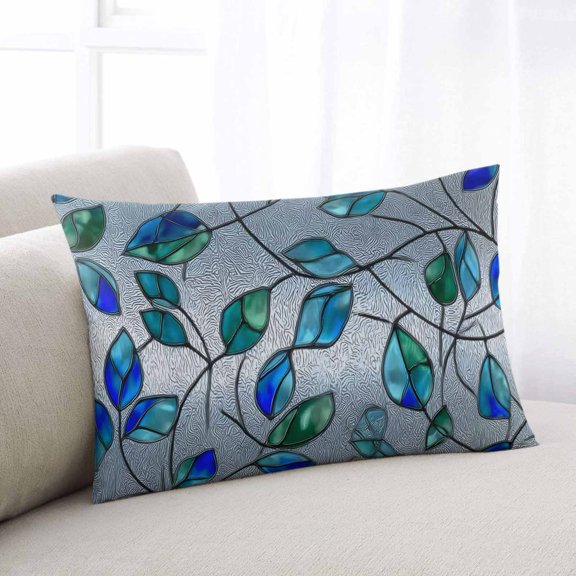 Bohemia Throw Pillow Covers, Vintage Abstract Geometric Glass Leaf Aesthetic Art Soft Breathable Pillow Cases with Zipper for Sleeping, Body Pillowcases for Couch Bed Sofa Chair 24x36 Inches