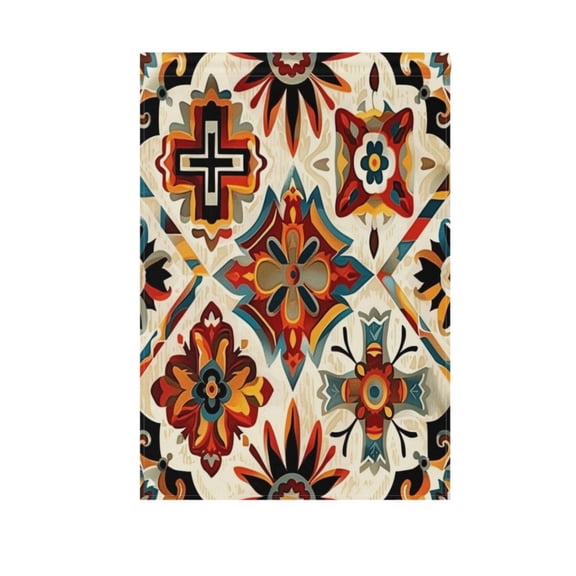 Bohemia Tribal Ethnic Garden Flag House Banner 12" x 18" Double Sided Outdoor Yard Decoration