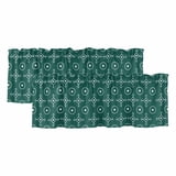 Bohemia Valances for Window 2 Pack, Abstract Gingham White Circle ...