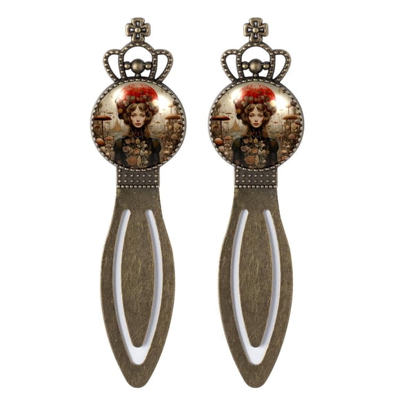 Bohemia Vintage Copper Crown-Shaped Bookmarks Made of Stainless Steel Material - a Gift for Readers and Book Lover