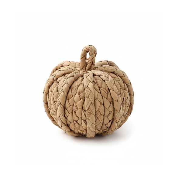 Bohemia Woven Pumpkins,Boho Fall Decor,5in,Natural