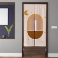 thumbnail image 1 of Bohemia stars moon Art Noren Door Curtain Retro circle minimalist line pattern Doorway Curtain Kitchen Partition Bedroom Door Privacy Decor, 1 of 5