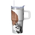 thumbnail image 1 of Bohemian 20oz Tumbler with Lid and Straws, Double Wall Vacuum Insulated Stainless Steel Travel Mug Cup, Leakproof Boho Style Design, 1 of 5