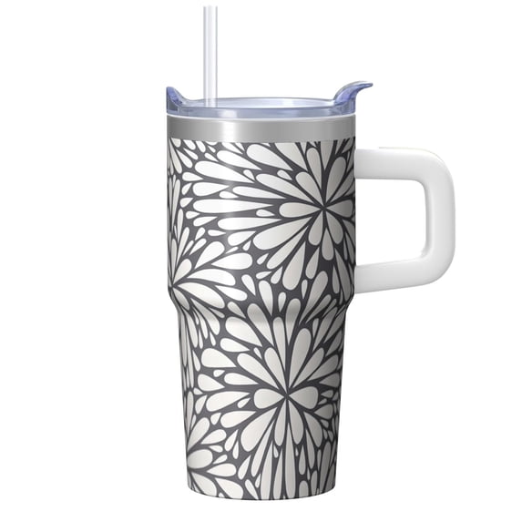 Bohemian 20oz Tumbler with Lids & Straws, Stainless Steel Double Wall Vacuum Insulated Travel Mug, Leakproof Coffee Cup