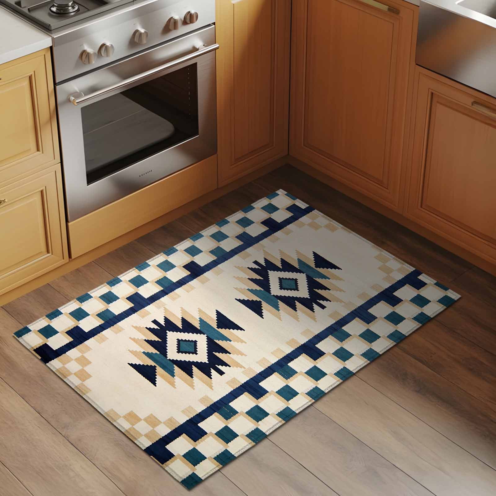 Bohemian 2x3 Rug for Entryway Front Door Kitchen Sink Area, Retro ...
