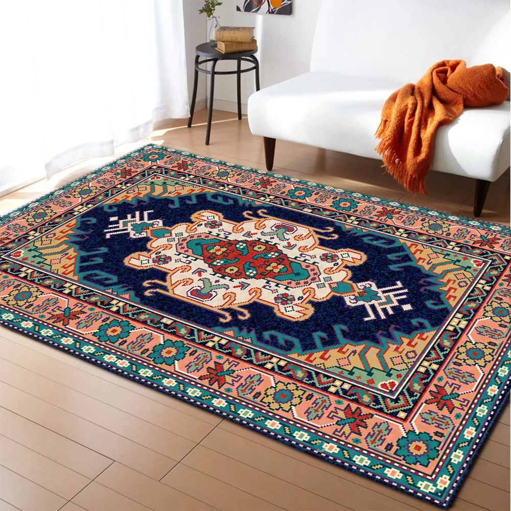 Bohemian 3D printing Carpet Colour Geometry Retro Ethnic style Carpets ...