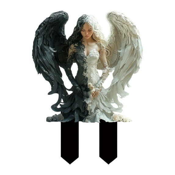 Bohemian Acrylic Garden Stake Decor with Fairies and Hummingbirds, Weather-Resistant Outdoor Art for Flower Beds, Patio, or Walkway Enhancement