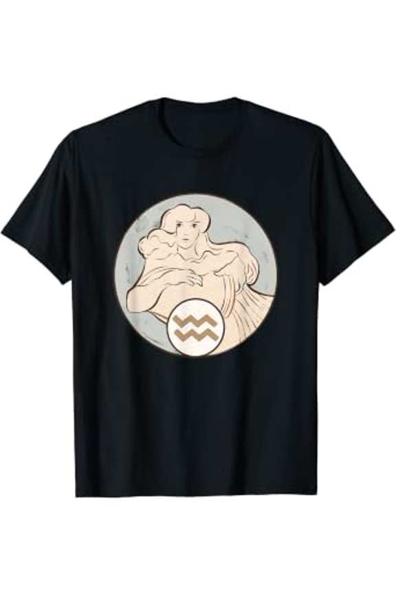 Bohemian Aquarius Water Zodiac Sign Personality Birthday T-Shirt
