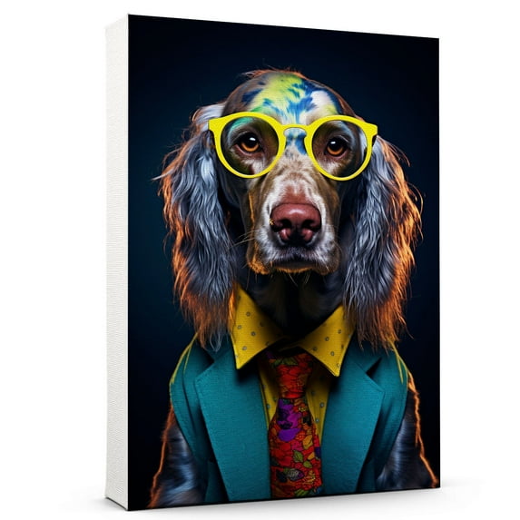 Bohemian Art Print Poster, Dog Wall Art Painting Decor, Dog Pop Art Home Decor Artwork For Bedroom Living Room Bathroom Decor,