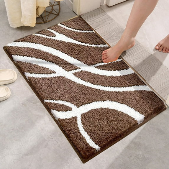 Bohemian Bath Carpet, Soft Tufted Floor Bath Mat, Fine Fiber Non Slip Bathroom Door Mat, Super Absorbent Quick Drying, Decorative For Bathroom Bedroom Living Room