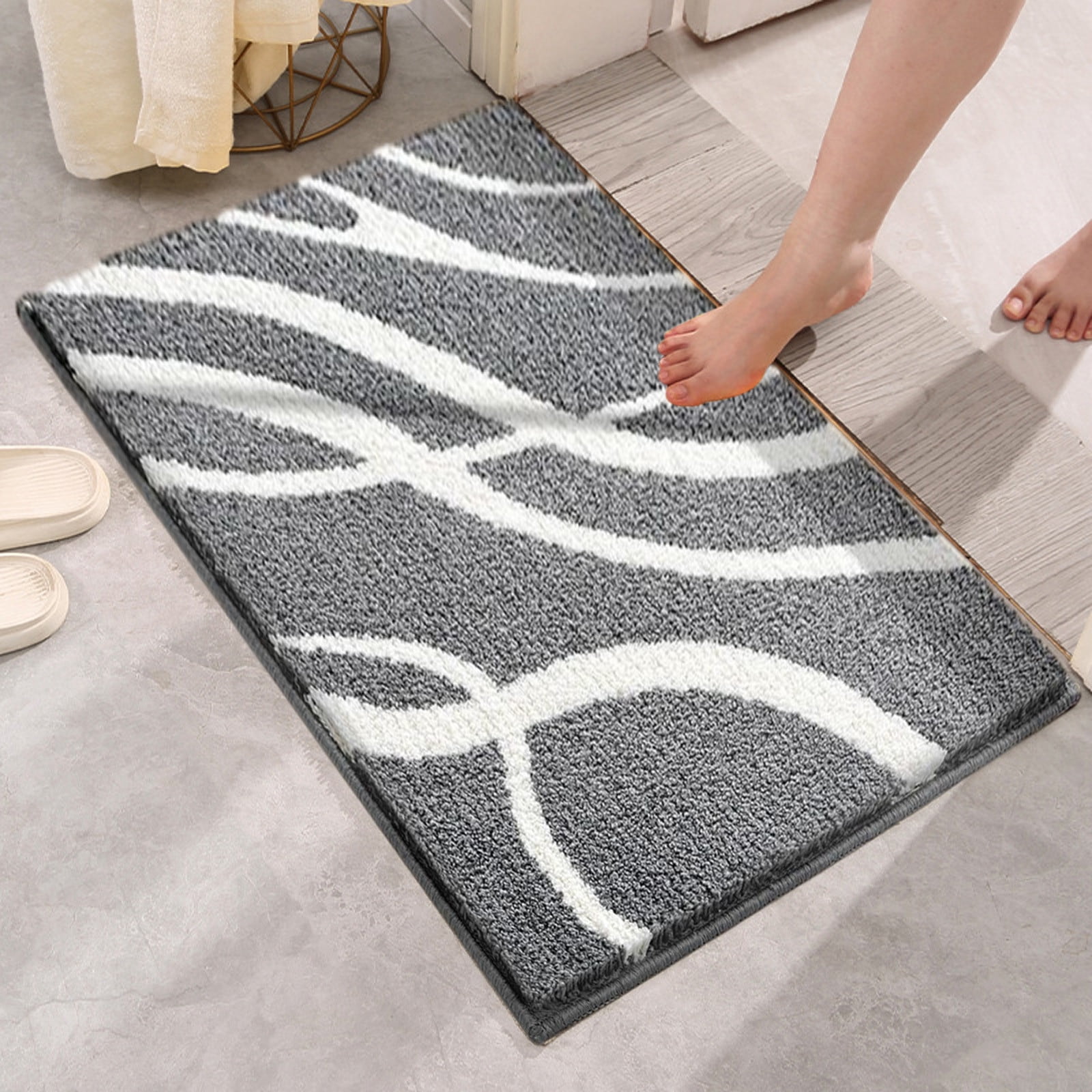 Bohemian Bath Carpet Soft Tufted Floor Bath Mat - Coral Bath Rug ...