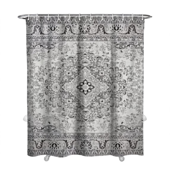 Bohemian Bathroom Shower Curtain 72x84 Inches Vintage Tribal Pattern Polyester Earthy Tone Decor