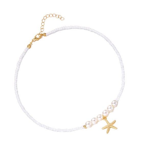 Bohemian Beach Jewelry Starfish Pearls Necklace Adjustable Designs